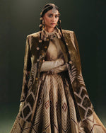 Load image into Gallery viewer, Mohsin Naveed Ranjha – Brown silk | MNR-Bs-218