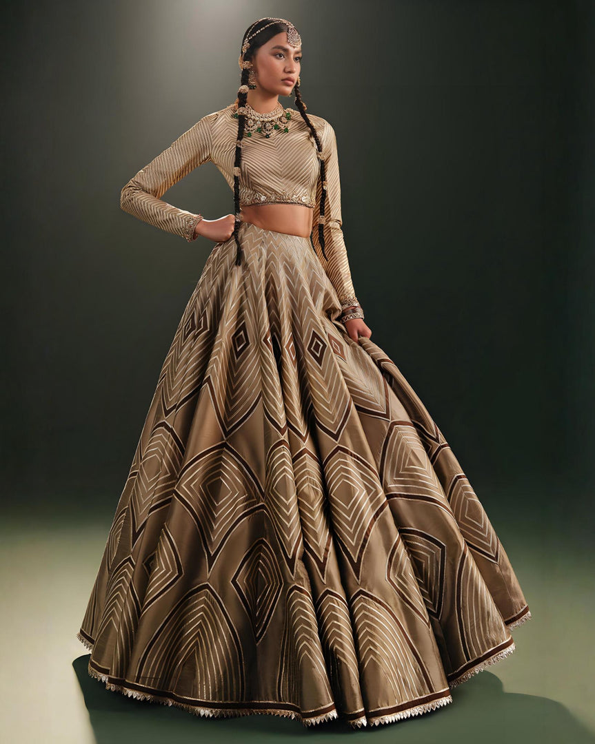 Mohsin Naveed Ranjha – Brown silk | MNR-Bs-218