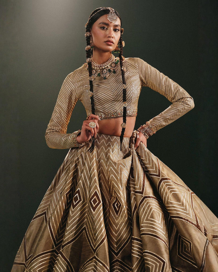 Mohsin Naveed Ranjha – Brown silk | MNR-Bs-218