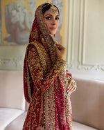 Load image into Gallery viewer, Farah Talib Aziz –  Mehr Un Nissa Scarlett Bridal | FTA-Meh-043