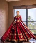 Load image into Gallery viewer, Mohsin Naveed Ranjha – Red Lehngha Choli | MNR-Rlc-048
