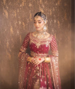 Load image into Gallery viewer, Mohsin Naveed Ranjha – Red Lehngha Choli | MNR-Rlc-048
