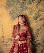 Load image into Gallery viewer, Mohsin Naveed Ranjha – Red Lehngha Choli | MNR-Rlc-048
