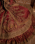 Load image into Gallery viewer, Ahmad Sultan – V New V neck Red Bridal | AS-Vrb-067
