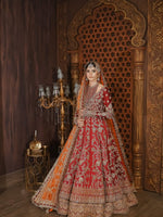 Load image into Gallery viewer, Ahmad Sultan – New Lehenga Choli Deep Red | AS-Lcr-070

