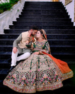 Load image into Gallery viewer, Noman &amp; Bhaiya - Mehndi Green | NB- Gre-508
