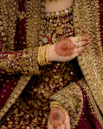 Load image into Gallery viewer, Haris Shakeel – Bridal with Heavy Dupatta | HS-Bhd-049
