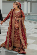 Load image into Gallery viewer, Haris Shakeel – Bridal with Heavy Dupatta | HS-Bhd-049

