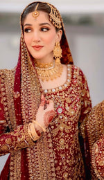 Load image into Gallery viewer, Haris Shakeel – Bridal with Heavy Dupatta | HS-Bhd-049
